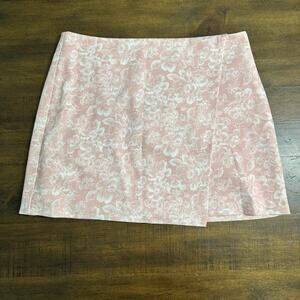 Coquette Blush Pink Floral Mini Skirt A-Line Cottagecore Balletcore Spring Small